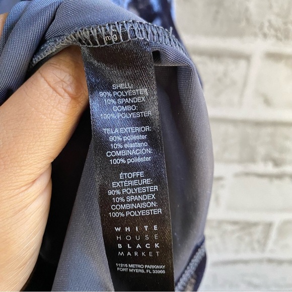 WHBM Cold Shoulder Crushed Velvet Top - Picture 6 of 6